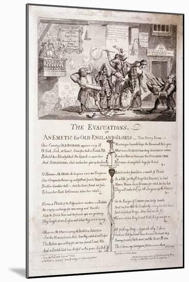 The Evacuations, or an Emetic for Old England Glorys, 1762-null-Mounted Giclee Print