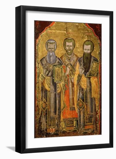 The Evangelists of Cappadocia Saint Gregory Nazianzus, St John Chrysostom, St Basil the Great-Icon-Framed Giclee Print