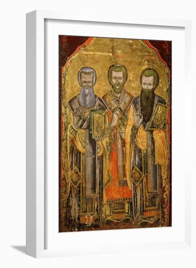 The Evangelists of Cappadocia Saint Gregory Nazianzus, St John Chrysostom, St Basil the Great-Icon-Framed Giclee Print