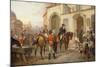 The Eve before Waterloo, the Duke of Wellington at the Trumpet Inn-Robert Alexander Hillingford-Mounted Giclee Print