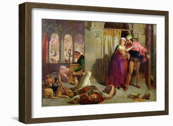 The Eve of St. Agnes, or the Flight of Madelaine and Porphyro During the Drunkenness Attending…-William Holman Hunt-Framed Giclee Print