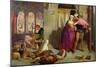 The Eve of St. Agnes, or the Flight of Madelaine and Porphyro During the Drunkenness Attending…-William Holman Hunt-Mounted Giclee Print