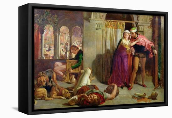 The Eve of St. Agnes, or the Flight of Madelaine and Porphyro During the Drunkenness Attending…-William Holman Hunt-Framed Stretched Canvas