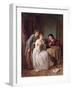 The Eve of St Valentine, 1871 (Oil on Panel)-George Smith-Framed Giclee Print