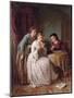 The Eve of St Valentine, 1871 (Oil on Panel)-George Smith-Mounted Giclee Print