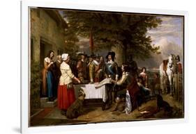 The Eve of the Battle of Edgehill, 1642, 1845-Charles Landseer-Framed Giclee Print