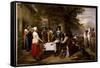 The Eve of the Battle of Edgehill, 1642, 1845-Charles Landseer-Framed Stretched Canvas