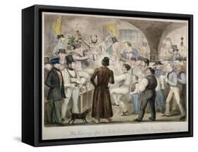 The Evening after a Mock Election in the Fleet Prison, June 1835-Isaac Robert Cruikshank-Framed Stretched Canvas