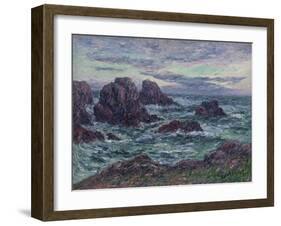 The Evening at Ouessant; Le Soir a Ouessant-Henry Moret-Framed Giclee Print