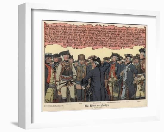 The Evening before the Battle of Leuthen-Richard Knoetel-Framed Giclee Print