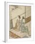 The Evening Bell of the Clock , from the series Eight Views of the Parlor , c.1766-Suzuki Harunobu-Framed Giclee Print