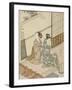 The Evening Bell of the Clock , from the series Eight Views of the Parlor , c.1766-Suzuki Harunobu-Framed Giclee Print