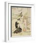 The Evening Glow of a Lamp , from the series Eight Views of the Parlor , c.1766-Suzuki Harunobu-Framed Premium Giclee Print