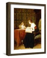 The Evening Hour-Antoine Emile Plassan-Framed Giclee Print