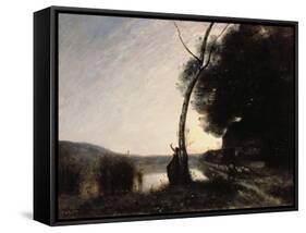 The Evening Star, 1864-Jean-Baptiste-Camille Corot-Framed Stretched Canvas