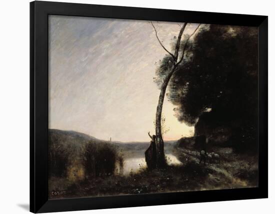 The Evening Star, 1864-Jean-Baptiste-Camille Corot-Framed Giclee Print