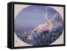 The Evening Star (W/C & Gouache on Paper)-John Simmons-Framed Stretched Canvas
