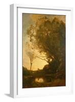 The Evening-Jean-Baptiste-Camille Corot-Framed Giclee Print