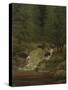 The Evergreens by the Waterfall-Caspar David Friedrich-Stretched Canvas