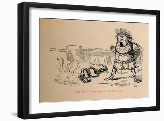 'The Evil Conscience of Tarquin', 1852-John Leech-Framed Giclee Print