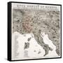 The Evil Genius of Europe, A Comic Map, 1859-W. Coney-Framed Stretched Canvas