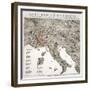 The Evil Genius of Europe, A Comic Map, 1859-W. Coney-Framed Giclee Print