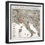 The Evil Genius of Europe, A Comic Map, 1859-W. Coney-Framed Giclee Print