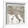 The Evil Genius of Europe, A Comic Map, 1859-W. Coney-Framed Giclee Print