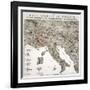 The Evil Genius of Europe, A Comic Map, 1859-W. Coney-Framed Giclee Print