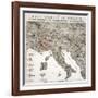 The Evil Genius of Europe, A Comic Map, 1859-W. Coney-Framed Giclee Print