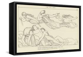 The Evil Race-John Flaxman-Framed Stretched Canvas