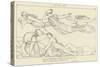 The Evil Race-John Flaxman-Stretched Canvas