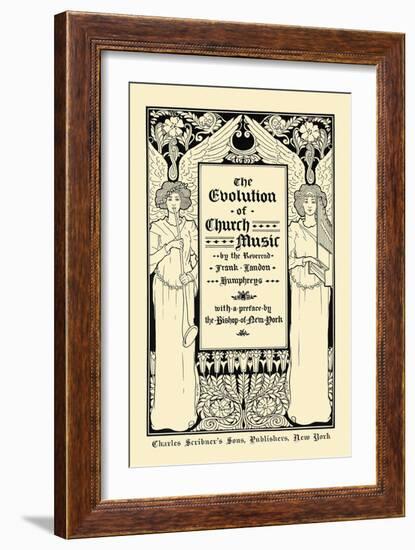 The Evolution of Church Music-Louis Rhead-Framed Art Print