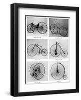 The Evolution of the Bicycle, 19th Century-null-Framed Giclee Print