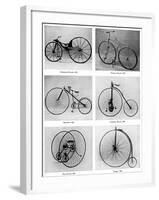 The Evolution of the Bicycle, 19th Century-null-Framed Giclee Print