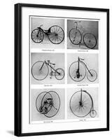 The Evolution of the Bicycle, 19th Century-null-Framed Giclee Print