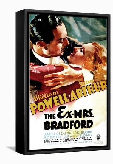 THE EX-MRS. BRADFORD, US poster art, from left: William Powell, Jean Arthur, 1936-null-Framed Stretched Canvas