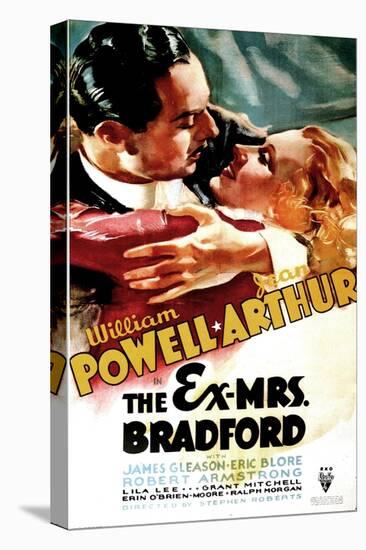 THE EX-MRS. BRADFORD, US poster art, from left: William Powell, Jean Arthur, 1936-null-Stretched Canvas