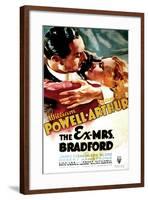 THE EX-MRS. BRADFORD, US poster art, from left: William Powell, Jean Arthur, 1936-null-Framed Art Print