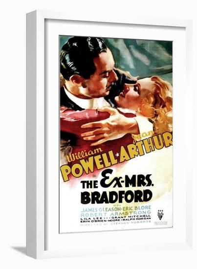 THE EX-MRS. BRADFORD, US poster art, from left: William Powell, Jean Arthur, 1936-null-Framed Art Print