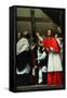 The Exaltation of the Holy Nail with Saint Charles Borromeo-Carlo Saraceni-Framed Stretched Canvas