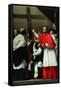 The Exaltation of the Holy Nail with Saint Charles Borromeo-Carlo Saraceni-Framed Stretched Canvas