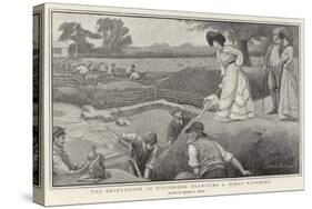 The Excavations at Silchester, Examining a Roman Pavement-Stuart G. Davis-Stretched Canvas