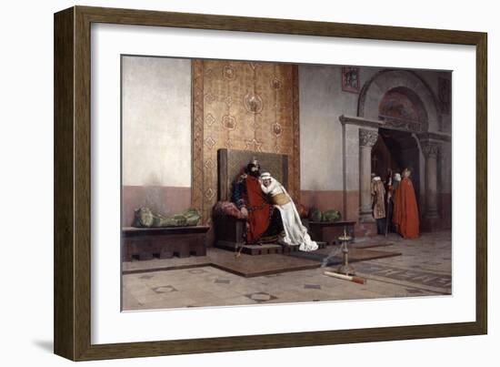 The Excommunication of Robert the Pious, 1875-Jean-Paul Laurens-Framed Giclee Print