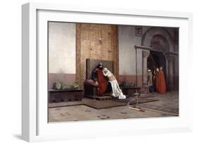 The Excommunication of Robert the Pious, 1875-Jean-Paul Laurens-Framed Giclee Print