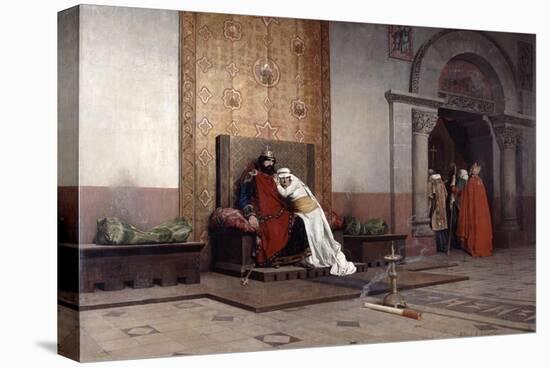The Excommunication of Robert the Pious, 1875-Jean-Paul Laurens-Stretched Canvas