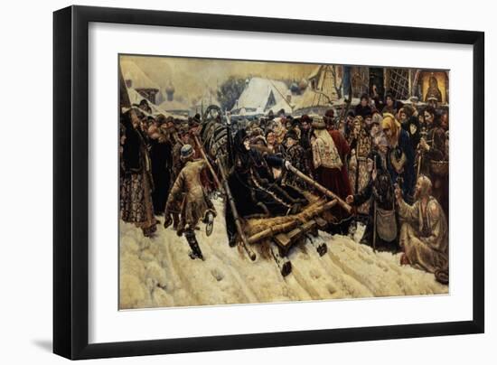 The Execution of Boyarina Pajaritar Morozova (D.1675) 1887-Vasilii Ivanovich Surikov-Framed Giclee Print