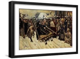 The Execution of Boyarina Pajaritar Morozova (D.1675) 1887-Vasilii Ivanovich Surikov-Framed Giclee Print