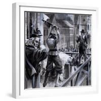 The Execution of King Charles I in Whitehall, 30th January 1649, 1979-Andrew Howat-Framed Giclee Print