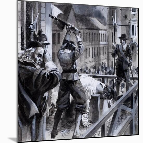 The Execution of King Charles I in Whitehall, 30th January 1649, 1979-Andrew Howat-Mounted Giclee Print